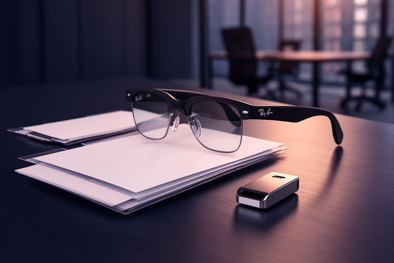 Illustrazione editoriale generata con AI per Ray-Ban Meta AI Glasses: l'autorità privacy di Amburgo mette in dubbio la liceità delle riprese